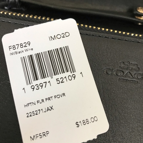 Coach Black Wine Pink Hayden Foldover Shoulder Bag - Picture 6 of 6